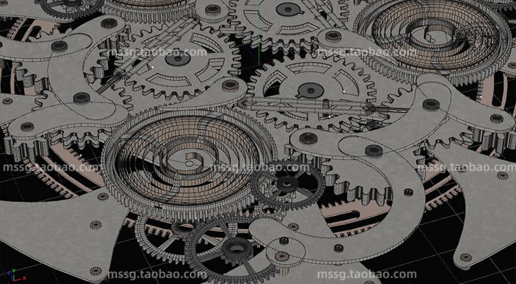 【金属齿轮模型】机械金属齿轮C4D工程模型素材