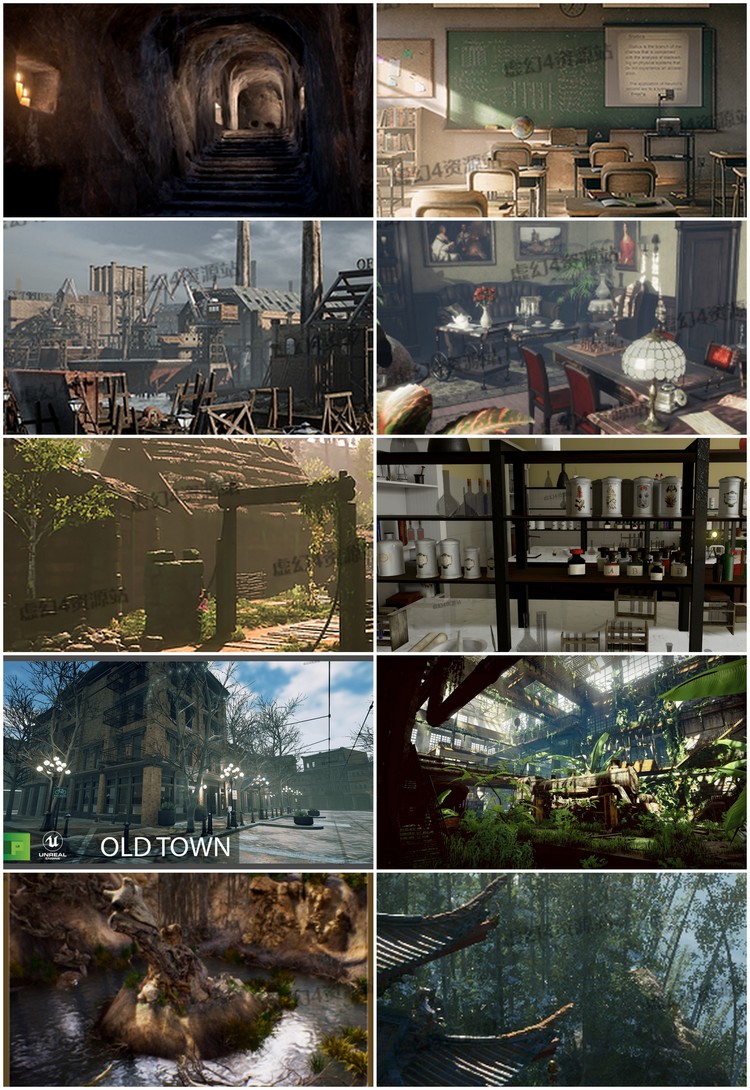 【持续更新】900套UE4虚幻4写实UnrealEngine4自然工业城镇场景环境工程CG模型