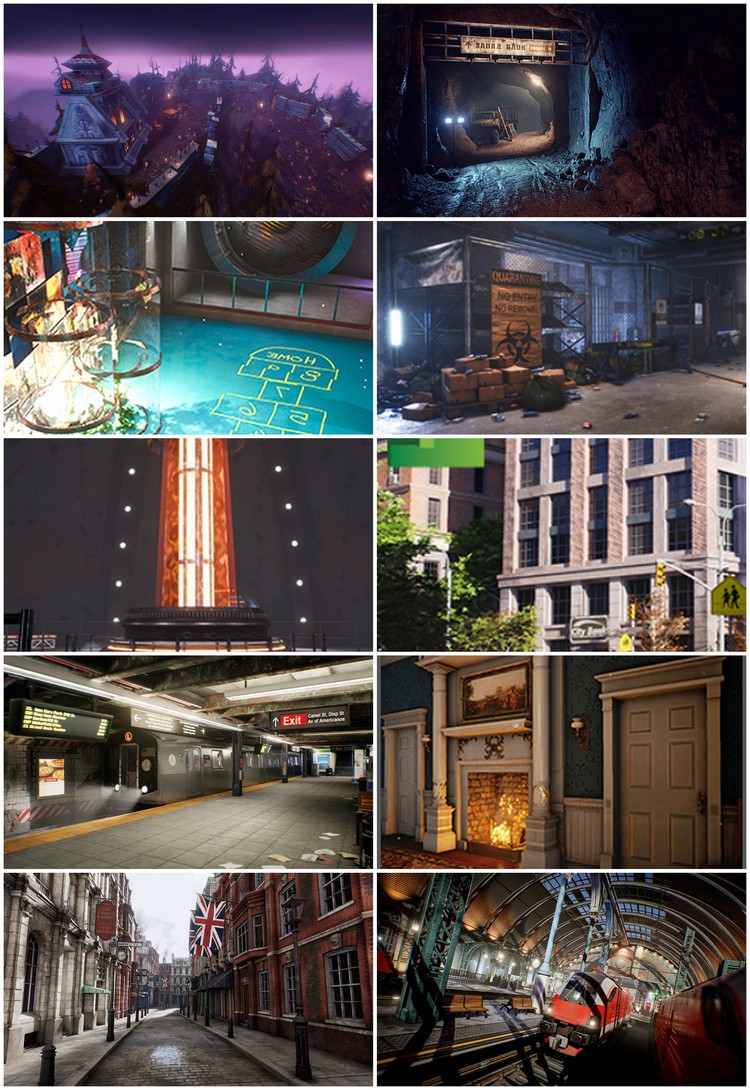 【持续更新】900套UE4虚幻4写实UnrealEngine4自然工业城镇场景环境工程CG模型