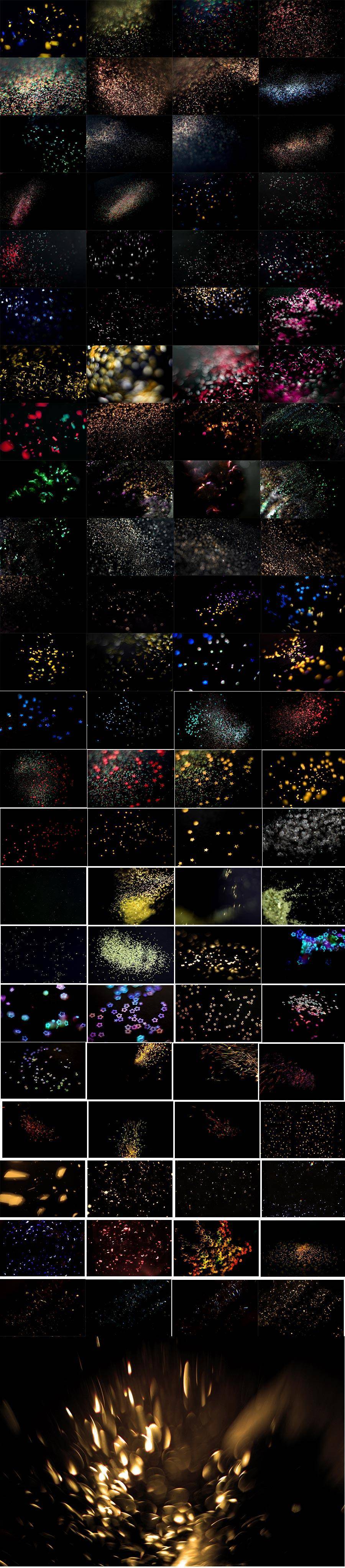 100张高清摄影后期金色闪亮飞絮叠加合成影楼素材