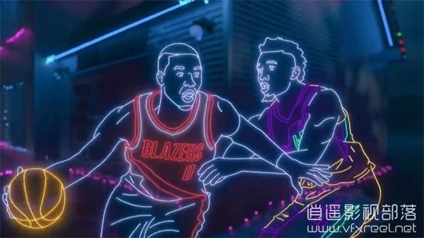 AE教程：酷炫实拍人物轮廓光线描边特效教程 After Effects Tutorial &#8211; NBA Lights