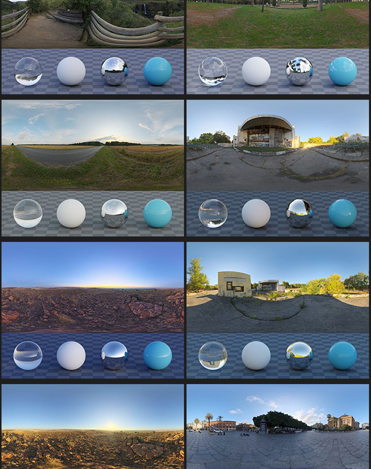 530张常用全景环境光HDR格式HDR贴图超清图库hdri素材全景天空