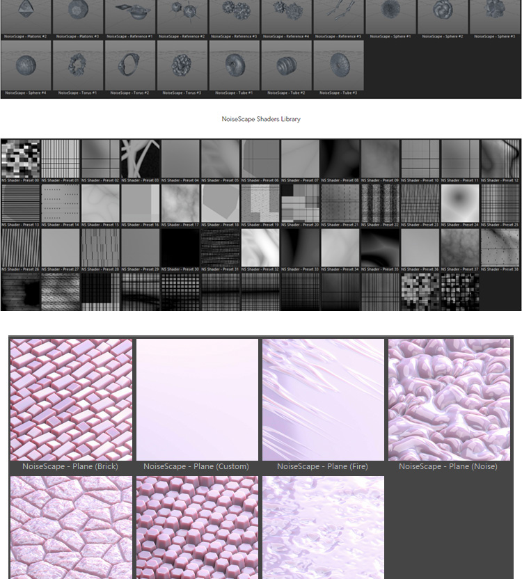 C4D噪波分形循环动画模型预设 TFMstyle – NoiseScape v2附教程